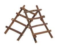 GALPADA Escaleras en Miniatura de Ratán Color Café, 2 Piezas Ligeras y Versátiles para Decoración de Casas de Muñecas y Escenarios de Cuentos de Hadas