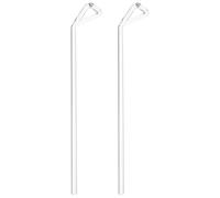 GALPADA Esparcidor Manual de Células de Vidrio Punta Triangular, 2 Unidades, Herramienta de Laboratorio para Placas de Petri, Barra Aplicadora Lisa y Resistente, Accesorio para Uso