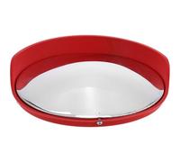 GALPADA Espejo Forma Redonda Convexo de Esquina Rojo Diseño Antirrobo Resistente al, Material Chapa Galvanizada y Pcb para Tráfico Interior y Exterior para Seguridad Vial