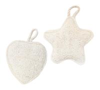 GALPADA Esponja de Lufa Exfoliante para Baño 2piezas Doble Textura Esponja Vegetal para Ducha Limpieza y Exfoliación Corporal Ligera para Uso en Casa y Viaje
