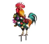 GALPADA Estaca Decorativa de Gallinero Navideña de Hierro para Jardín