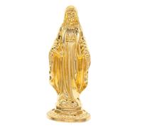 GALPADA Estatua Católica de María Mini Dorada Escultura Religiosa para Decoración Navideña Figura Pequeña para Mesa Regalo Espiritual Adorno Duradero y Elegante