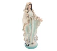 GALPADA Estatua Virgen María Mexicana Resina Miniatura Figura Católica Madre para Decoración de Entrada y Hogar Adorno Religioso Detallado para Mesa
