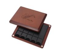 GALPADA Estuche de Almacenamiento para Cañas de Instrumentos de Viento de Madera Marrón, Resistente Prueba de Rayaduras, Doble Cara y Capacidad para 10 Cañas, Adecuado para Ensayos