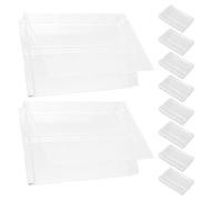 GALPADA Estuche Organizador Retro para 15 Casetes de Plástico Transparente Caja de Almacenamiento Resistente para Música Audio y Cintas Adecuado para Hogar Escuela y Oficina