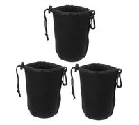 GALPADA Estuche para Lente de Cámara DSLR, Bolsa de Almacenamiento de Neopreno Tamaño L, Set de 3 Piezas para Fotografía al Aire Libre, Portátil y Resistente Humedad