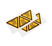 GALPADA Etiquetas de Advertencia Autoadhesivas para Superficies Calientes 6 Piezas 100 Mm de Lado, Señal de Precaución Alta Temperatura para Uso Industrial Seguridad en Interiores