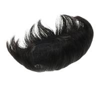 GALPADA Extensión de Cabello Humano para Hombres, Tupé Postizo Negro 13x14 Cm, Pieza de Peluca Clip para Reemplazo de Calvicie y Uso Diario