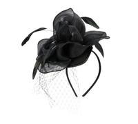 GALPADA Fascinador para Mujer con Flores de Malla y Diadema y Horquilla Versátiles para Boda Fiesta de Té y Banquete Elegante