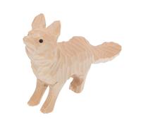 GALPADA Figura de Animal de Madera sin Terminar en Forma de Raposo con Ojos, Superficie para Pintar, Decoración Rústica para Oficina o Sala de Estar