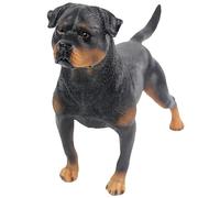 GALPADA Figura de Perro Rottweiler de Plástico para Simulado de Cachorro de Juguete Cognitivo Decorativo para Escritorio y Adorno para Hogar
