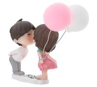 GALPADA Figura Decorativa para Coche Besándose Globo en Forma de Corazón Accesorio Tablero Decoración Romántica para Interiores de Automóvil Resina Duradera Adecuado para Regalos de