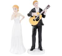 GALPADA Figura para Pastel de Bodas de Resina Natural Diseño Romántico y Elegante, Adorno para Tarta de Novios Adecuado para Decoración y Obsequio en Bodas