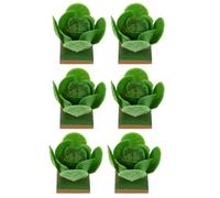GALPADA Figuras de Col Simuladas 6 Piezas Juguete Vegetal para Modelo de Col para Decoración de Jardines Macetas y Mesas de Arena Decoración Micro Paisaje Natural