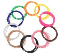 GALPADA Filamento para Impresora 3D ABS de Alta Temperatura 175 MM Rollo de 5 Metros 10 Colores Plástico Resistente y Flexible para Uso Bolígrafo 3D y Accesorios de Impresión