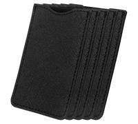GALPADA Funda de Peine de Pu Negro Textura Cruzada, 5 Piezas, Estuche Protector Antiarañazos para Peine Corto de Madera, Bolsa Reutilizable para Cuidado Personal y Viaje