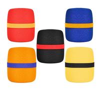 GALPADA Funda Protectora de Esponja para Micrófono Resistente al Viento 5 Piezas, Material Grueso y Alta Adaptabilidad para Micrófonos de Mano Color Aleatorio