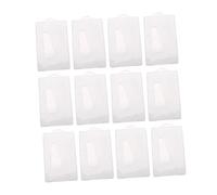 GALPADA Fundas Transparentes para Tarjetas de Identificación de Plástico Blanco, Pack de 12 Unidades, Prácticas y Resistentes para Organizar Tarjetas de Autobús y Banco