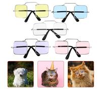 GALPADA Gafas Resina Divertidas para Ligeras Mascotas Metal 5 de Aleatorio Plástico Color y para Gatos y Perros en Celebraciones y Retratos Personales