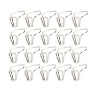 GALPADA Gancho de Hierro para Fundas de Asiento de Coche 200 Unidades Color Plata Método de Fijación Profesional para Correas de 2 Cm