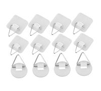 GALPADA Ganchos Adhesivos para Pared 60 Piezas Portaplacas Adhesivo sin Clavos para Colgar Platos y Marcos de Fotos Redondos y Cuadrados Plástico Resistente para Decoración Hogar