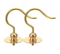 GALPADA Ganchos de Latón para Jaulas Pequeñas de Pájaros Gancho para Colgar Jaula de Exterior Set de 2 Piezas Accesorio Resistente Mascotas Uso Interior y Exterior