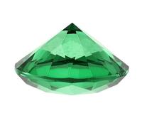 GALPADA Gemas Artificiales de Cristal Verde 60 Mm para Decoración de Bodas y Fiestas, Diseño Único y Hermoso, Paquete de 2 Piezas de Cristal en Forma de Diamante