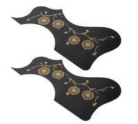 GALPADA Golpeador Adhesivo para Guitarra Acústica Negro Protector Antiarañazos 2 Piezas para Guitarra Folk Corte Accesorio Durable para Músicos Profesionales y Principiantes