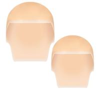 GALPADA Gorra Calva de Látex para Maquillaje de Halloween, 2 Piezas Beige, Estilo Adulto y Niños, Accesorios para Cosplay y Disfraces Que Cubren Fácilmente el Cabello