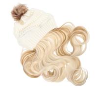 GALPADA Gorro De Invierno Con Peluca Larga Ondulada Pelucas De Pelo y Calientes