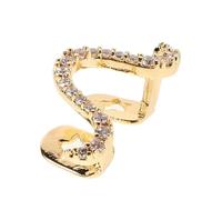 GALPADA Grills Dorados de Zirconia con Diseño Ondulado Brillante para Mujeres Accesorios de Disfraz Elegantes para Halloween Fiestas y Promesas Vampiro Joyería de Moda para Disfraces