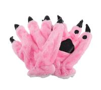 GALPADA Guantes de Felpa Gruesos y Cálidos para Mujer y Niña, Diseño de Garras de Animales de Dibujos Animados, Color Rosa, Ideales para Invierno, Disfraces y Juegos de rol
