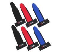 GALPADA Guantes de Pesca Unisex con Dedo Individual Antideslizantes Resistentes Abrasión 6 Piezas en Rojo Azul y Negro con Banda Elástica Ajustable para Pesca en Agua Dulce y Salada