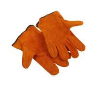 GALPADA Guantes de Soldadura de Piel Resistentes al Calor para Mantenimiento y Construcción, Guantes de Mano Duraderos para Hombres y Mujeres, Protección Segura