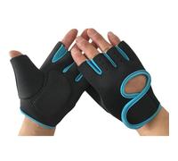 GALPADA Guantes para Antideslizantes de Medio Dedo de Ciclismo Fitness y | Goma Azul, Talla Ajustable, Protección Cómoda, Uso para Levantamiento de Pesas y Deportes