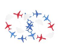 GALPADA Guirnalda de Nubes y Aviones para Decoración de Cumpleaños Pancarta Triangular Colgante de Fieltro Decoración Temática de Aventura y Fiesta Infantil Pack de 2 Piezas