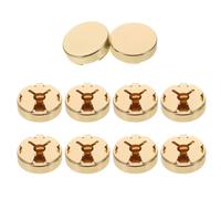 GALPADA hallazgos de la cubierta del botón, cubre botones camisa, cobre dorado, 10PCS, elegante y decorativo, para camisas y abrigos, uso diario y ocasiones especiales