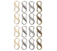 GALPADA Hebillas de Metal Pequeñas para Cadena de Bolso Acortador Ajustable de Correa Juego de 16 Piezas Colores Antiguo Pistola y K Compactas y Resistentes para Accesorios de Bolsos