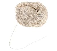 GALPADA Hilo para Tejer Lentejuelas 70m Rollo Hilo Brillante para Crochet y Costura para Bufandas Gorros y Suéteres Color Champán Dorado para Manualidades