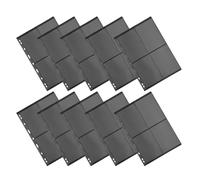 GALPADA Hojas de Colección de Sellos de Doble Cara de Pvc Negro, 10 Piezas, Diseño Elegante y Almacenamiento Versátil para Álbumes de Sellos y Postales