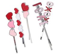 GALPADA Horquillas Pelo Forma de Corazón 5 Unidades Tamaño Pequeño Pinzas Finas para Chicas Adolescentes Accesorios Cabello Mujer para San Valentín Fiestas
