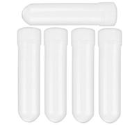 GALPADA Inhaladores Nasales Vacíos de Aromaterapia Blancos, Recargables Aceites Esenciales, Tubos Inhaladores de Plástico, 5 Unidades