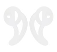 GALPADA Inserto de Silicona Oreja Blanco Cómodo para Auriculares Tubo Acústico Compatible Ejercicio Vigoroso, Molde de Oído de Repuesto en Par