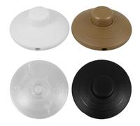 GALPADA Interruptor de Pedal Redondo para Lámpara de Pie, Diseño Ligero de Plástico, 4 Piezas, Capacidad 125v 3a, Adecuado para Oficina y Uso Industrial Ligero
