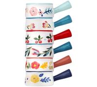 GALPADA Jarra de Crema de Cerámica 50 Ml con Mango, Set de 6 Piezas Multicolor para Café, Leche y Salsa, Recipiente Versátil para Cocina y Servir en Restaurante