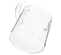 GALPADA Jarra de Crema para Café de Vidrio Transparente de 550ml Asa, Diseño Simple y Práctico que Evita Quemaduras, Adecuado para Servir Leche y Jarabe