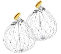 GALPADA Jaula Trampa para Cangrejos de Acero Apertura Automática, Malla de Alambre Resistente Diámetro 50 Cm, 2 Piezas para Pesca en Ríos, Lagos y Mar Color Aleatorio