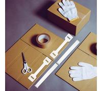 GALPADA Juego de 100 Asa Agarre Plástico Bricolaje Resistente Ligero Compacto para Caja Cartón Fácil Montaje