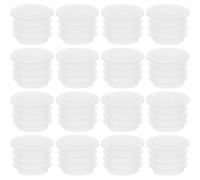 GALPADA Juego de 100 Tapones de Plástico Transparentes de PE para Botellas Tapones Redondos de 23-25 CM para Sal Pimienta Vino y Tubos Repuestos Herméticos para Cocina y Laboratorio