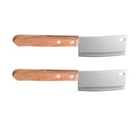 GALPADA Juego de 2 Cuchillos para Queso de Acero Inoxidable Resistentes a Roturas y Desgaste Diseño Creativo y Apariencia Elegante para Cortar Queso y Pan